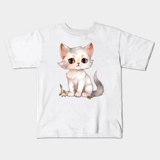 ANIME KITTY CAT SUPER CUTE DRAWING Kids T-Shirt